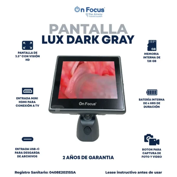 PANTALLA ONFOCUS LUX DARK GRAY