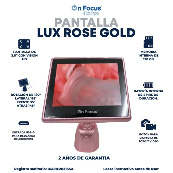 PANTALLA ONFOCUS LUX GOLD ROSE